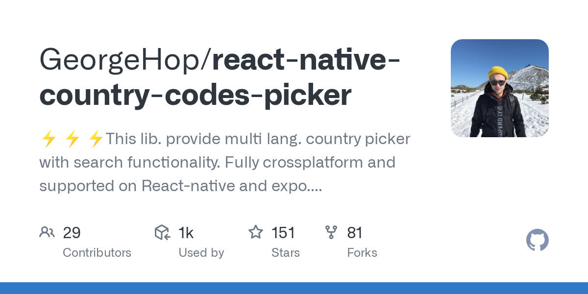 react native country codes picker