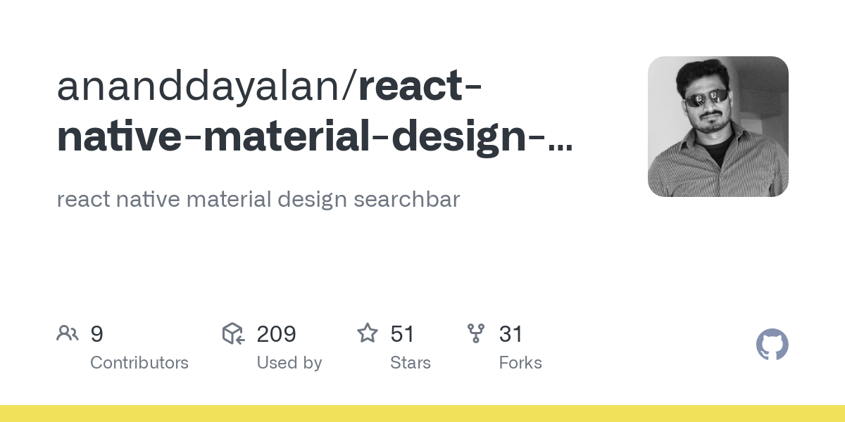 react native material design searchbar