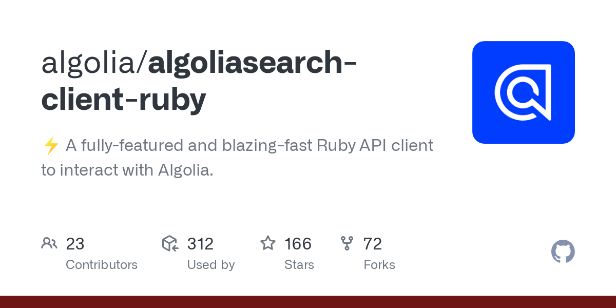 algoliasearch client ruby