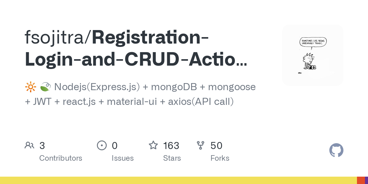 Registration Login and CRUD Action using MERN stack