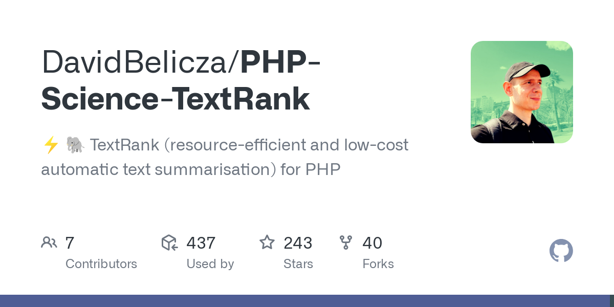 PHP Science TextRank