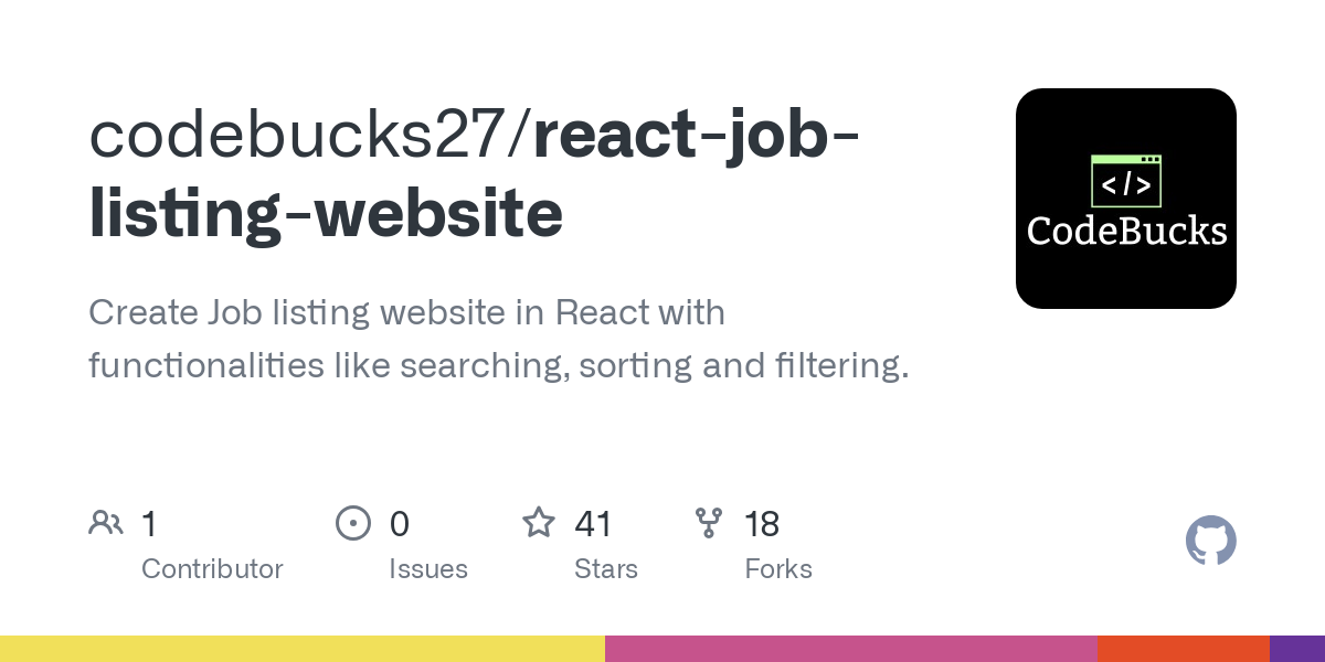 react job listing website