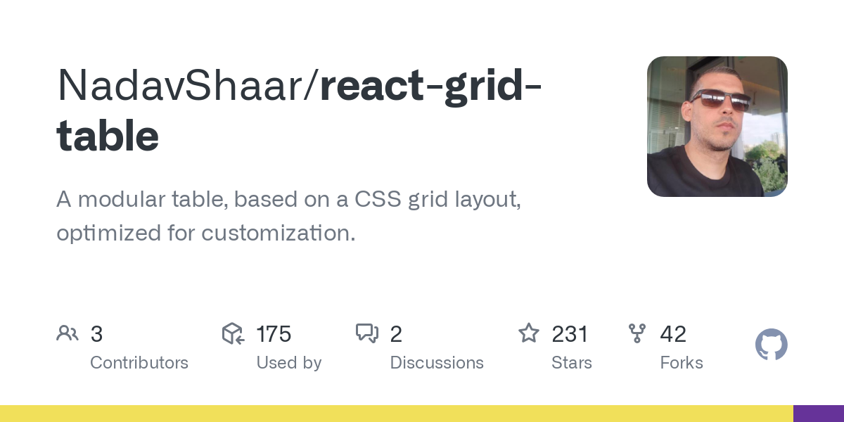 react grid table