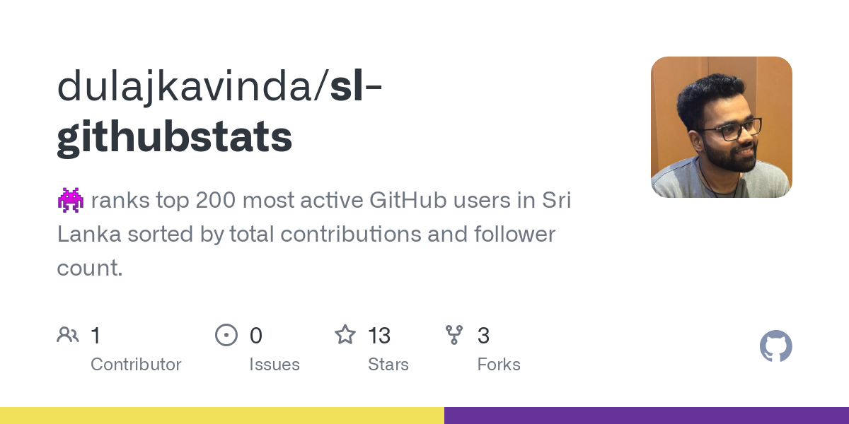 sl githubstats