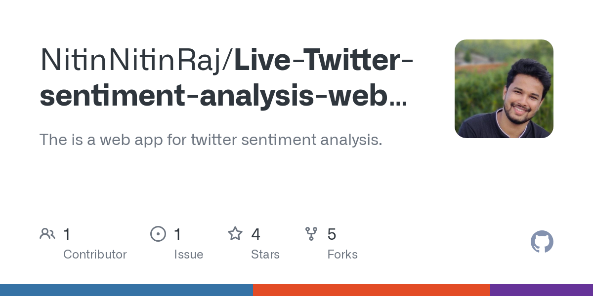 Live Twitter sentiment analysis web app