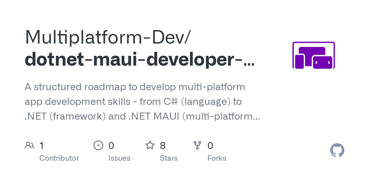 dotnet maui developer roadmap