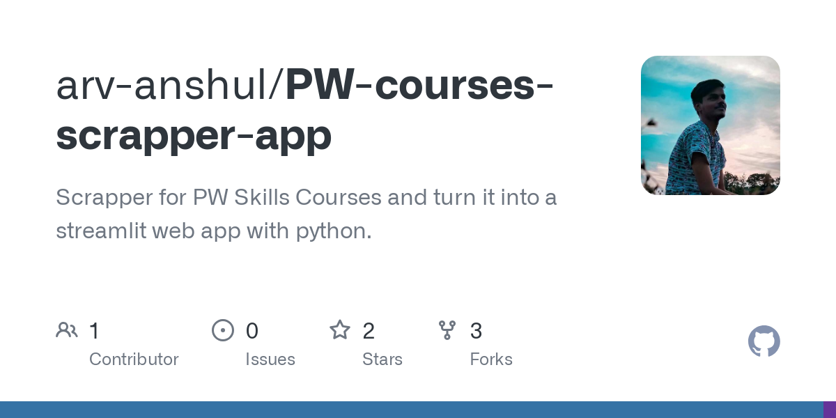 PW courses scrapper app