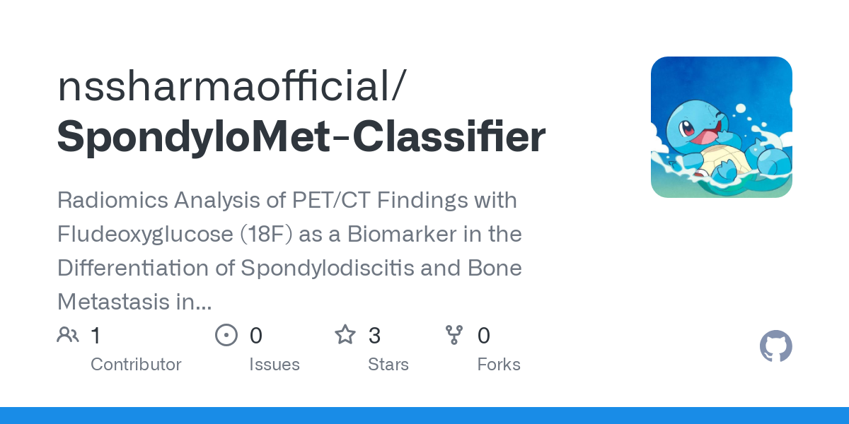 SpondyloMet Classifier