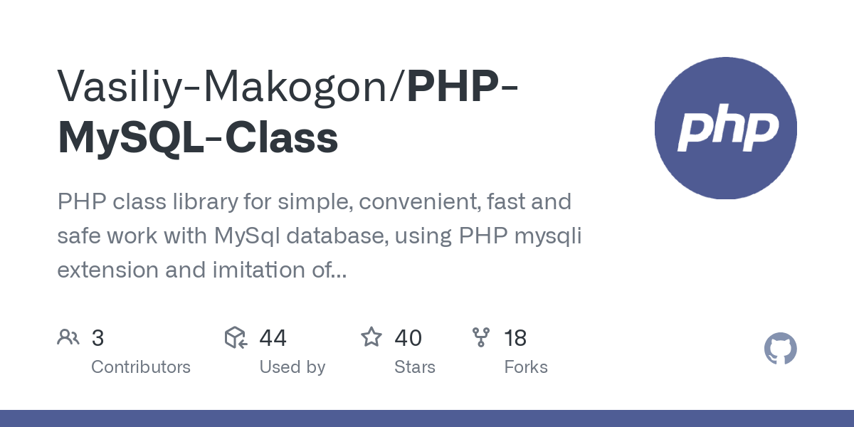 PHP MySQL Class