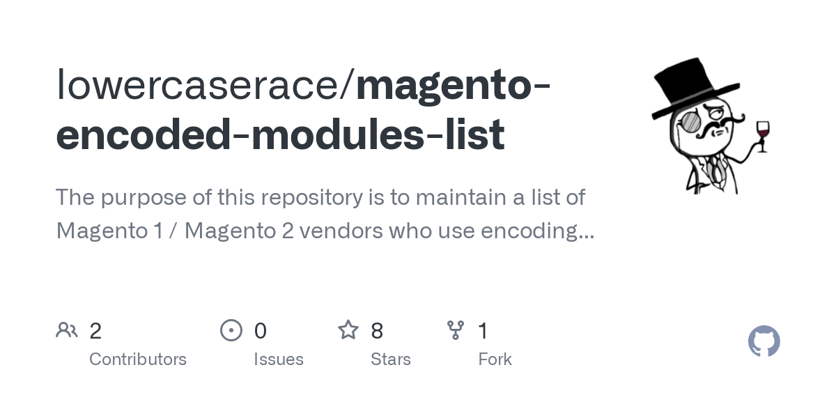 magento encoded modules list