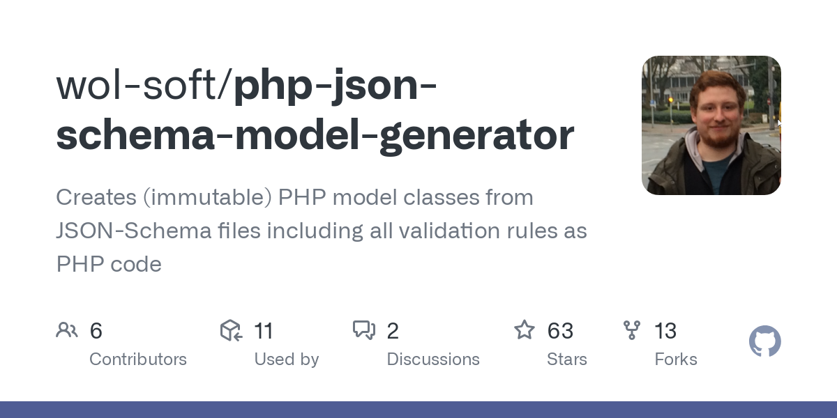 php json schema model generator