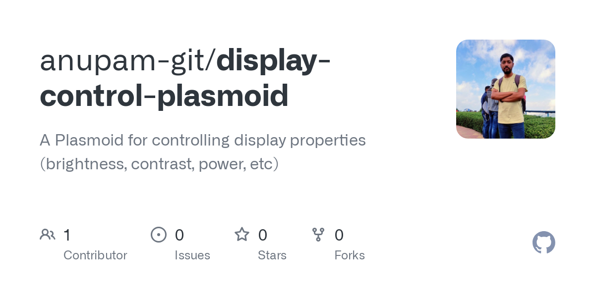 display control plasmoid