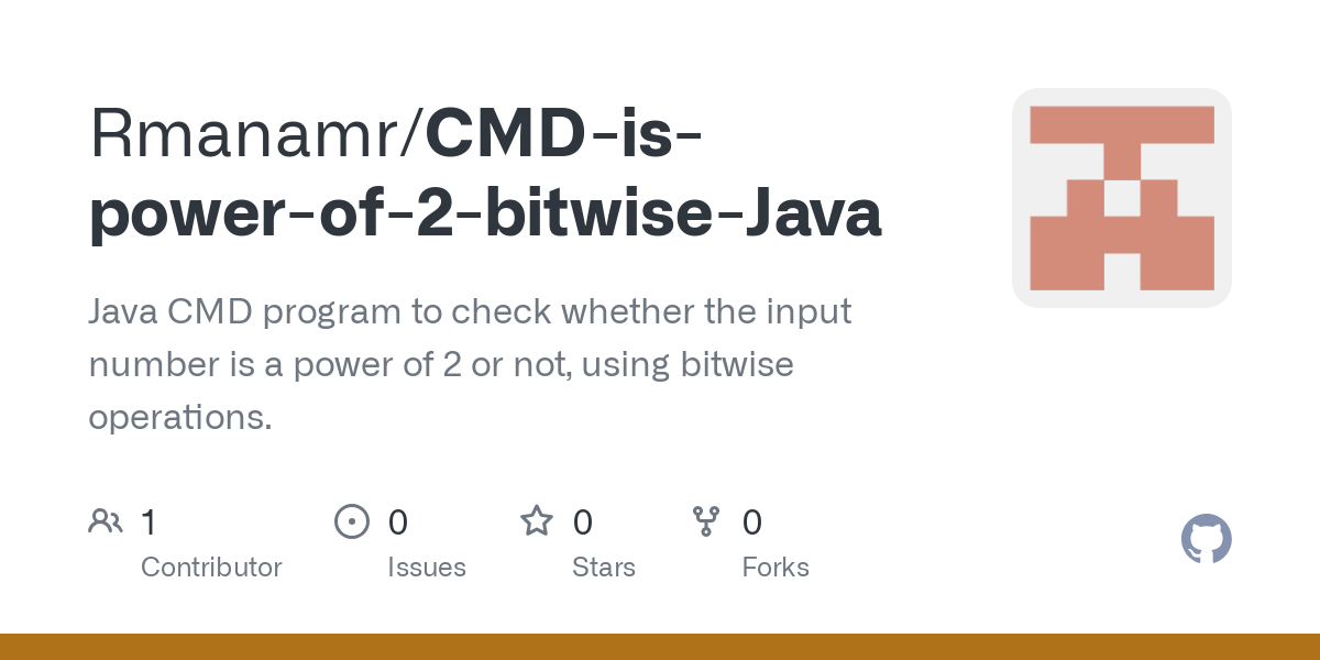 CMD is power of 2 bitwise Java