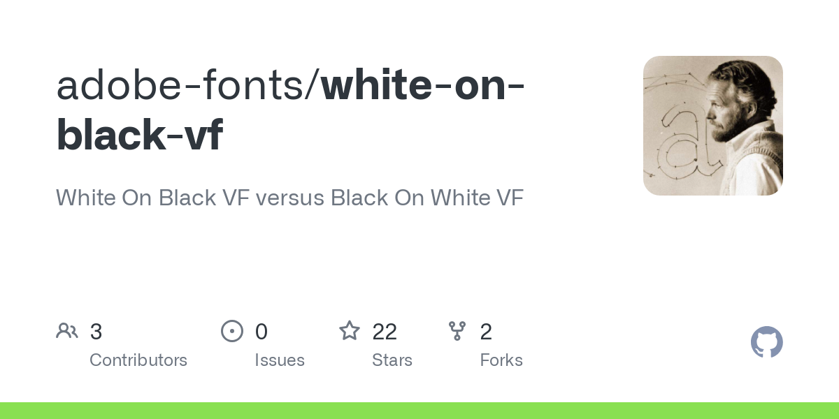 white on black vf