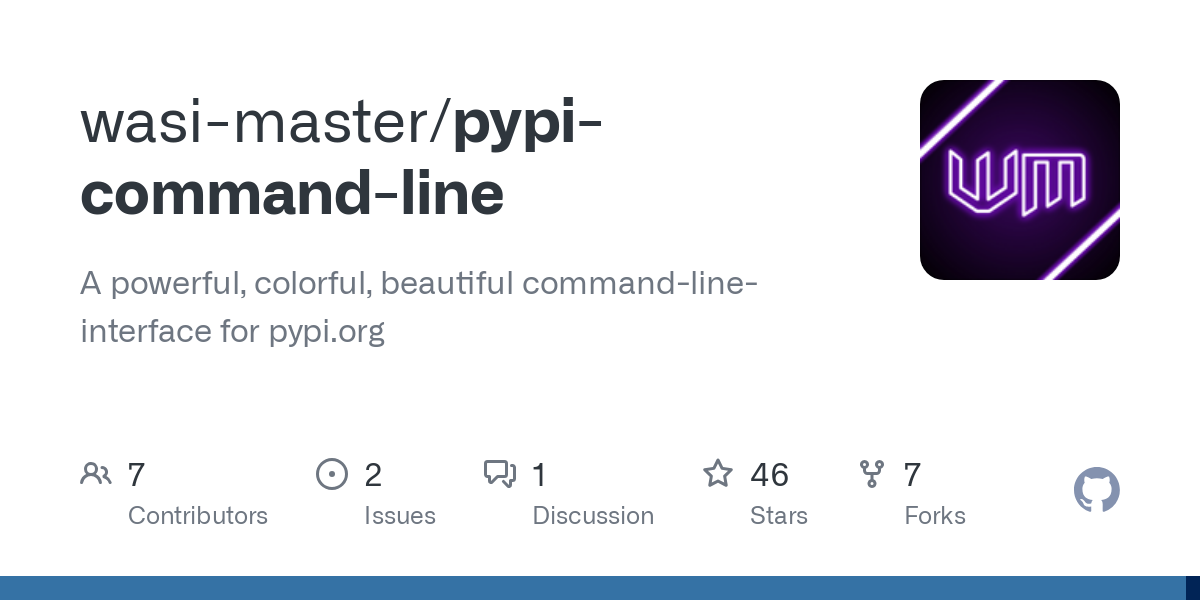 pypi command line