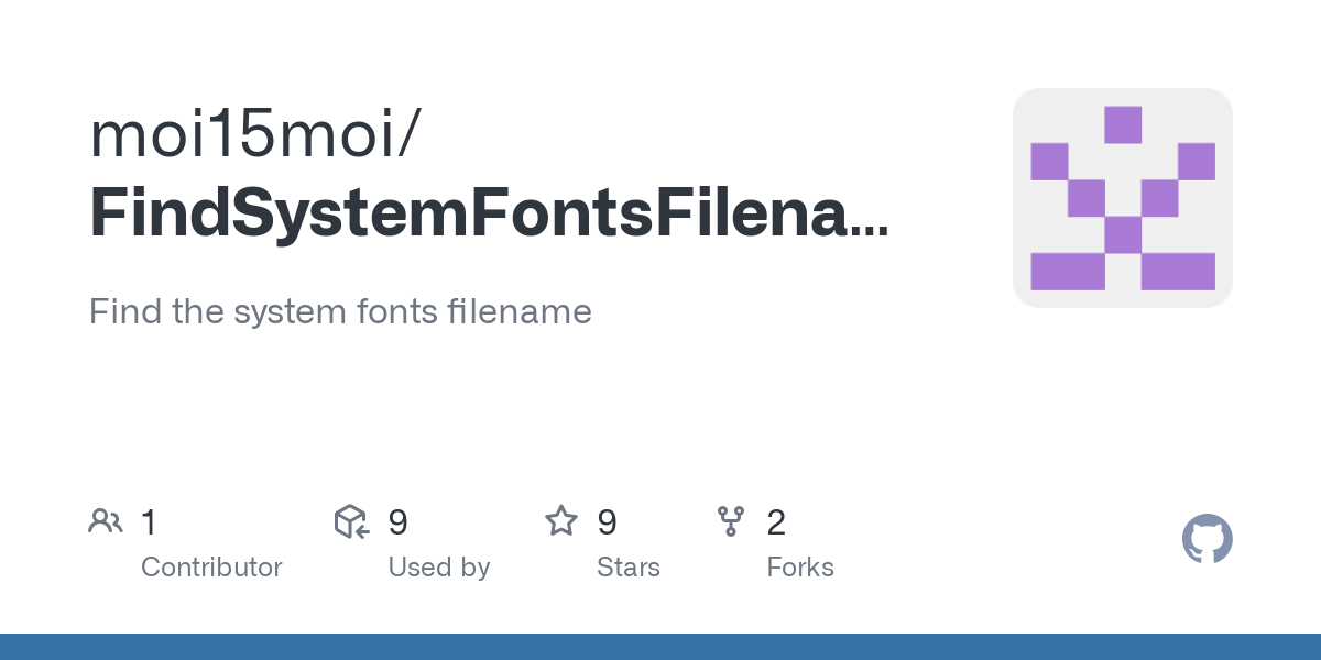 FindSystemFontsFilename