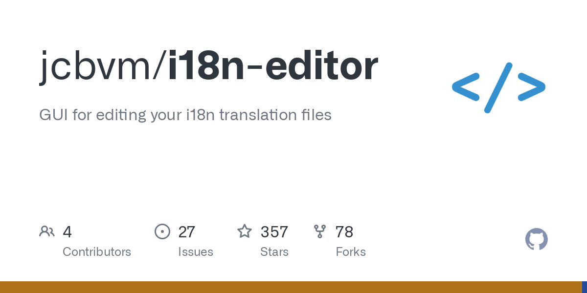 i18n editor