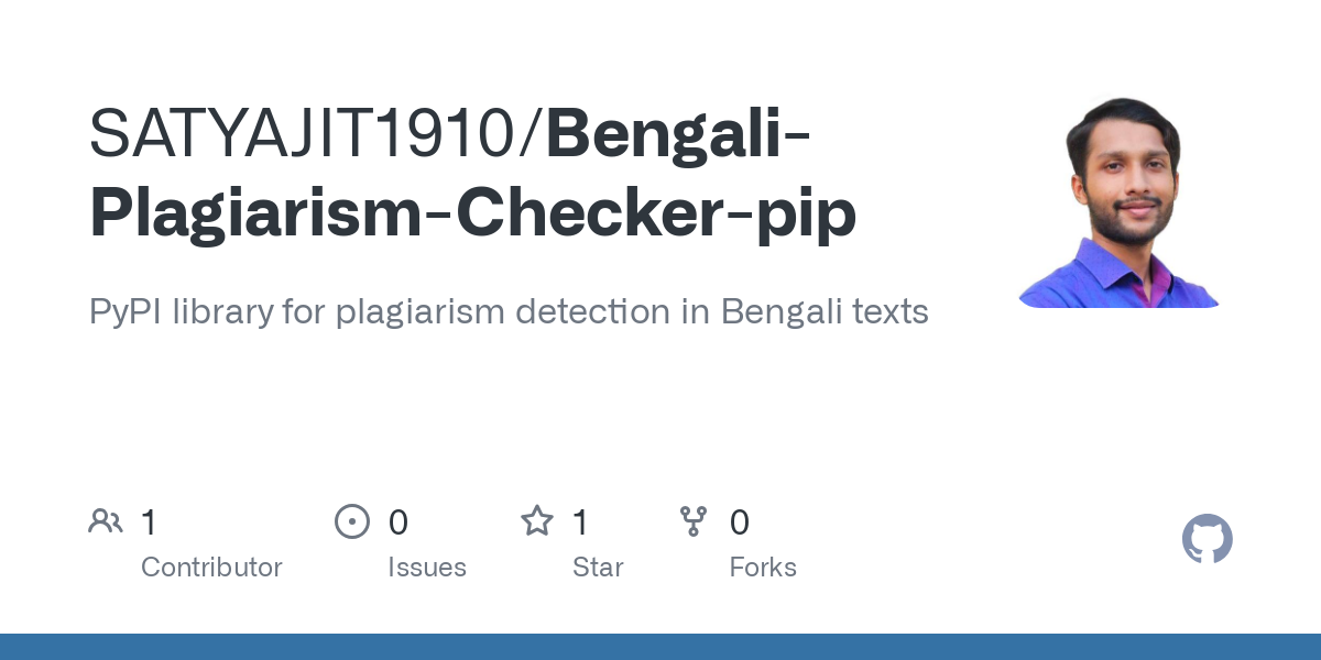 Bengali Plagiarism Checker pip