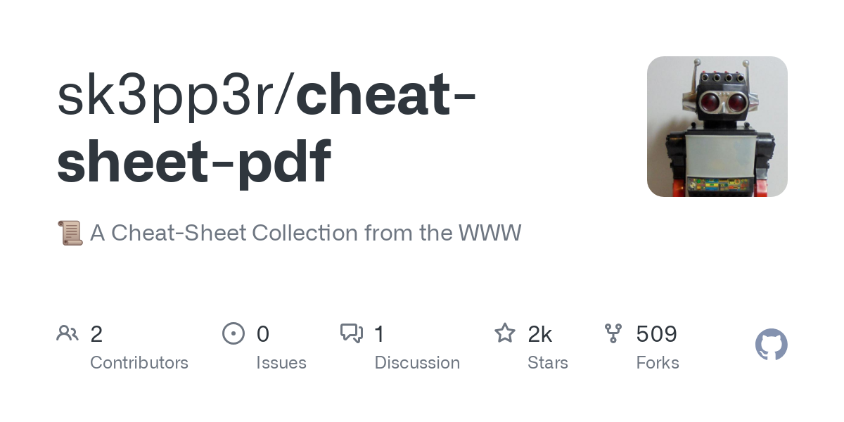 cheat sheet pdf