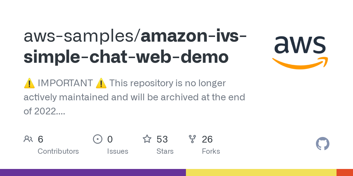 amazon ivs simple chat web demo