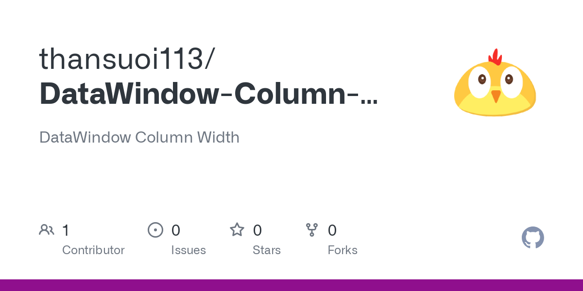 DataWindow Column Width