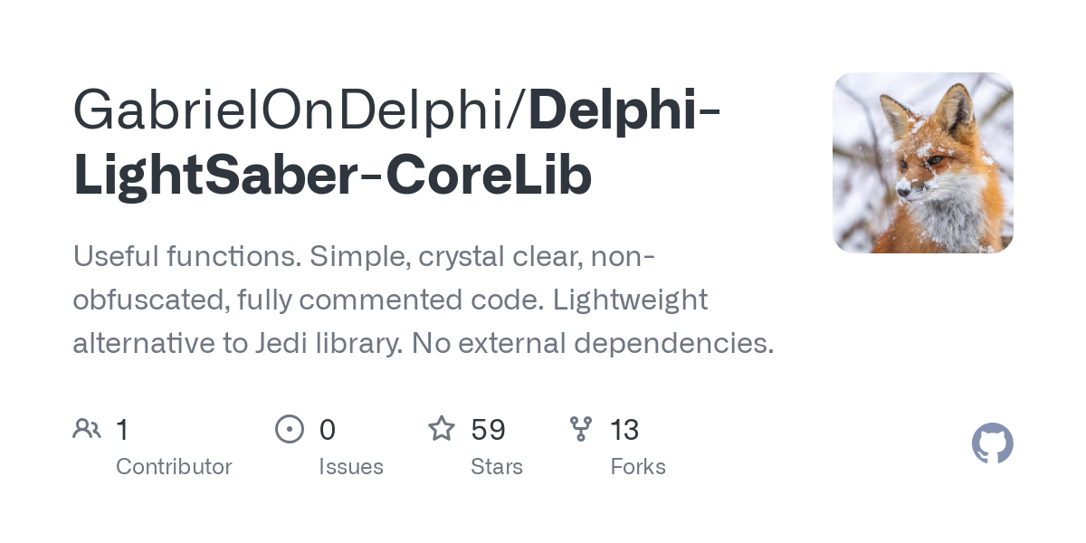 Delphi LightSaber CoreLib