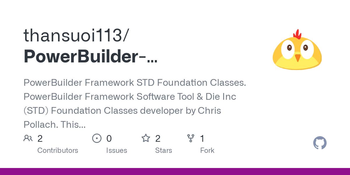 PowerBuilder Framework STD Foundation Classes