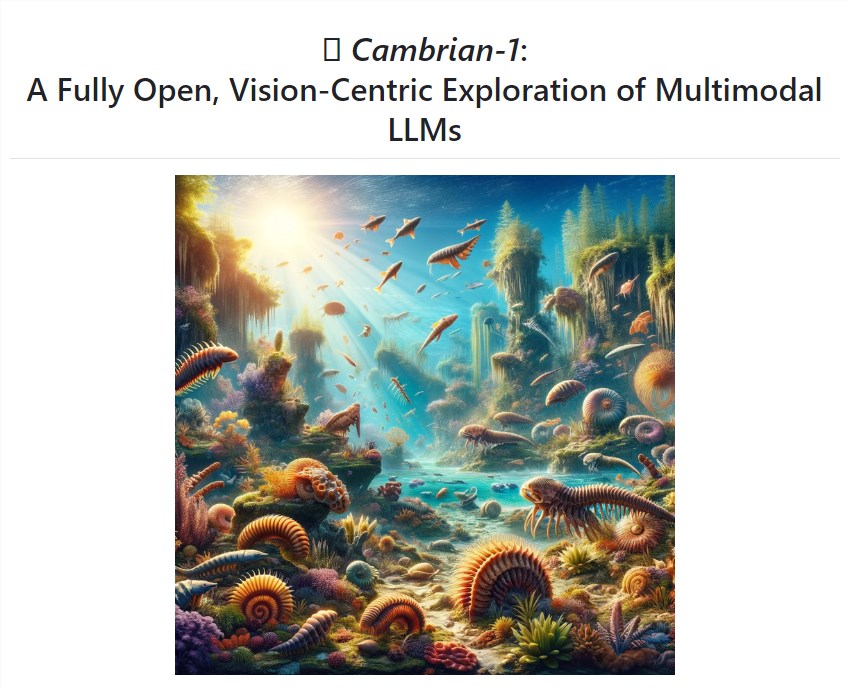 LeCun bringt das neue visuelle multimodale Modell Cambrian-1 auf den Markt, das GPT-4V in seinen visuellen Fähigkeiten übertrifft