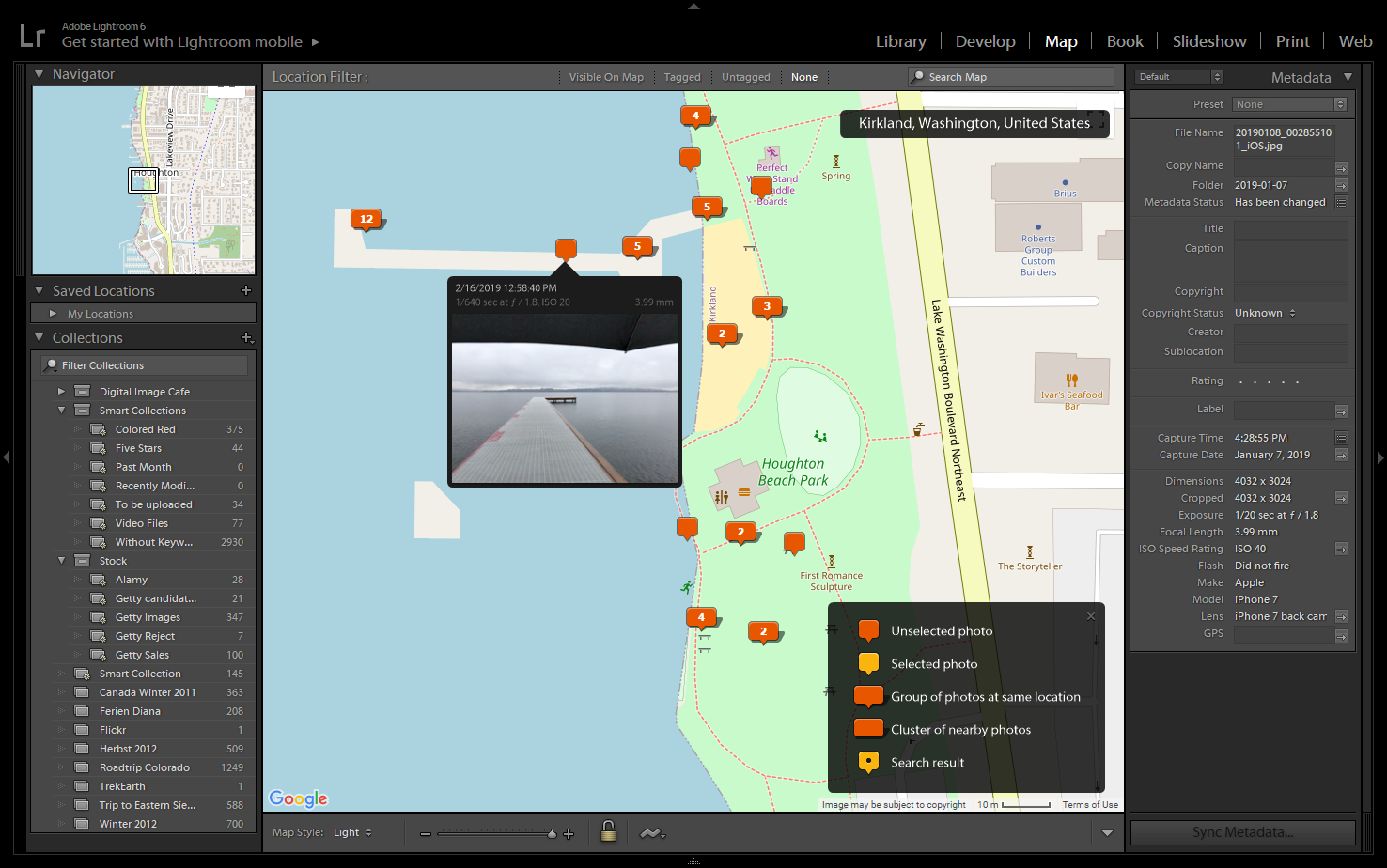 Lightroom 6 со стилем карты OpenStreetMap