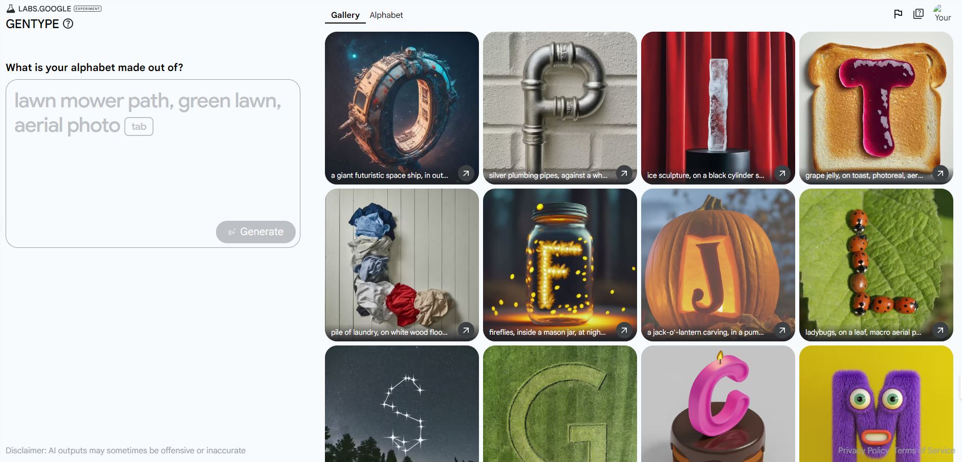 Google เปิดตัวเครื่องสร้างตัวอักษร GenType สำหรับสร้างฟอนต์หน้าปก