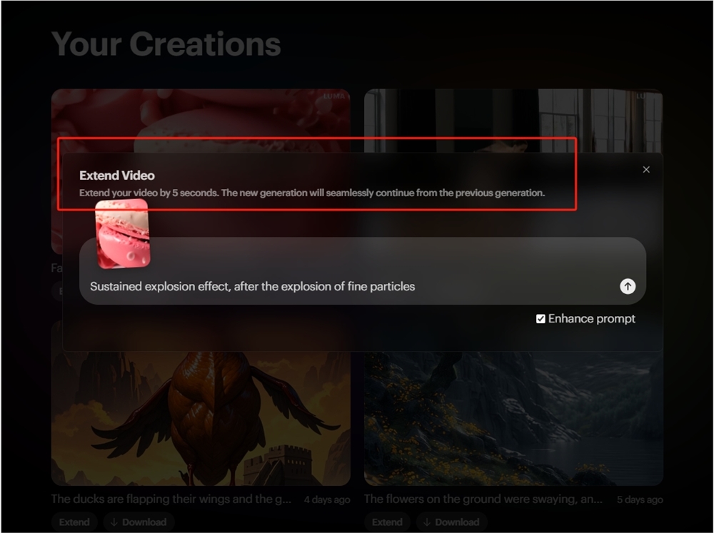 Luma AI เผยแพร่ฟังก์ชันขยายระยะเวลาวิดีโอขยายเป็นมากกว่า 10 วินาที