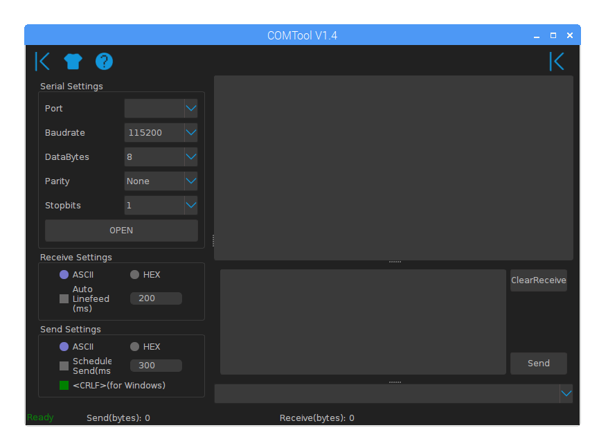 Скриншот Comtool Raspberry Pi