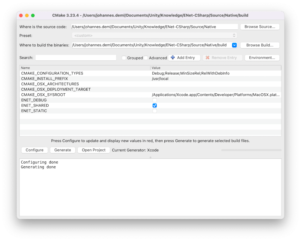 Скриншот Cmake