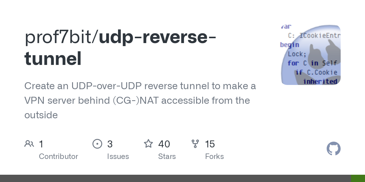 udp reverse tunnel