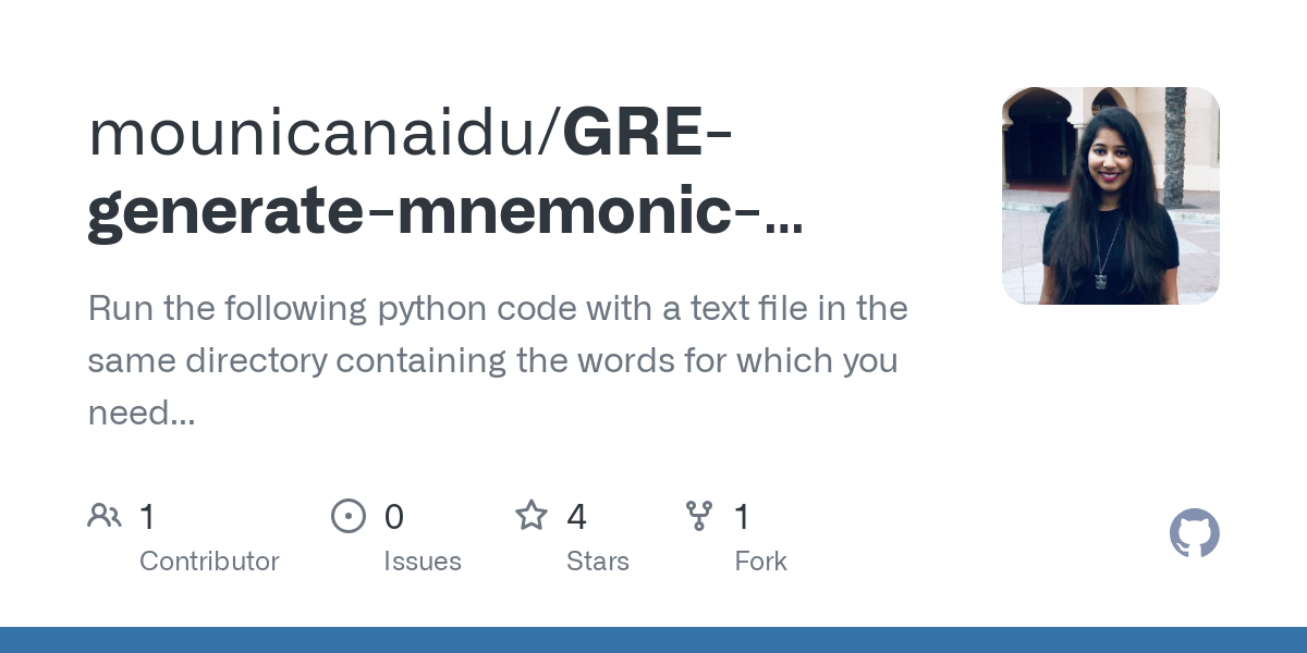 GRE generate mnemonic code