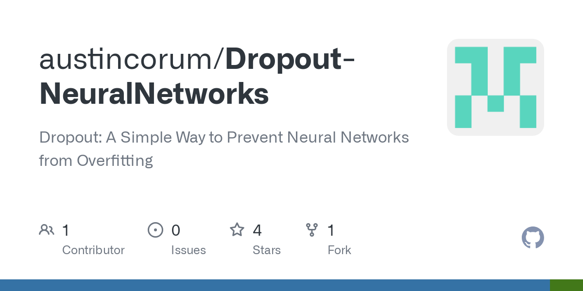 Dropout NeuralNetworks