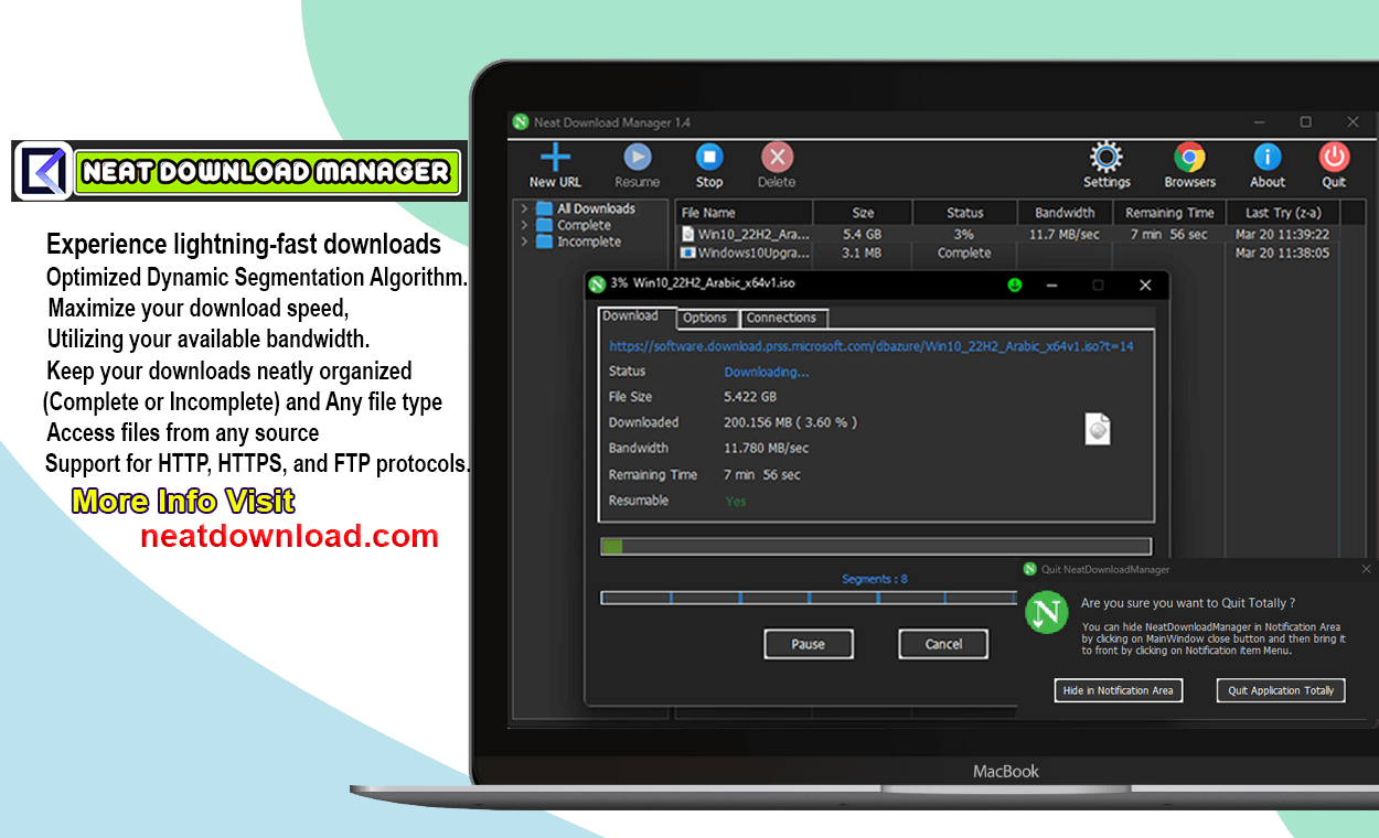 Neat Download Manager Mac および Windows 2024 インターネット ダウンロード マネージャー (neatdownload com 作成)