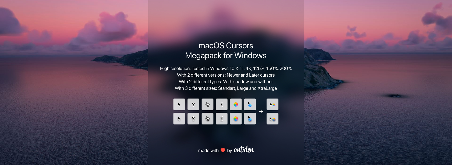 macOS เคอร์เซอร์ Megapack สำหรับ Windows