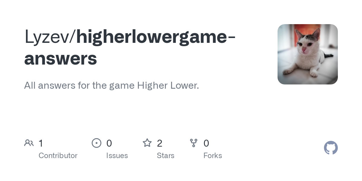 higherlowergame answers