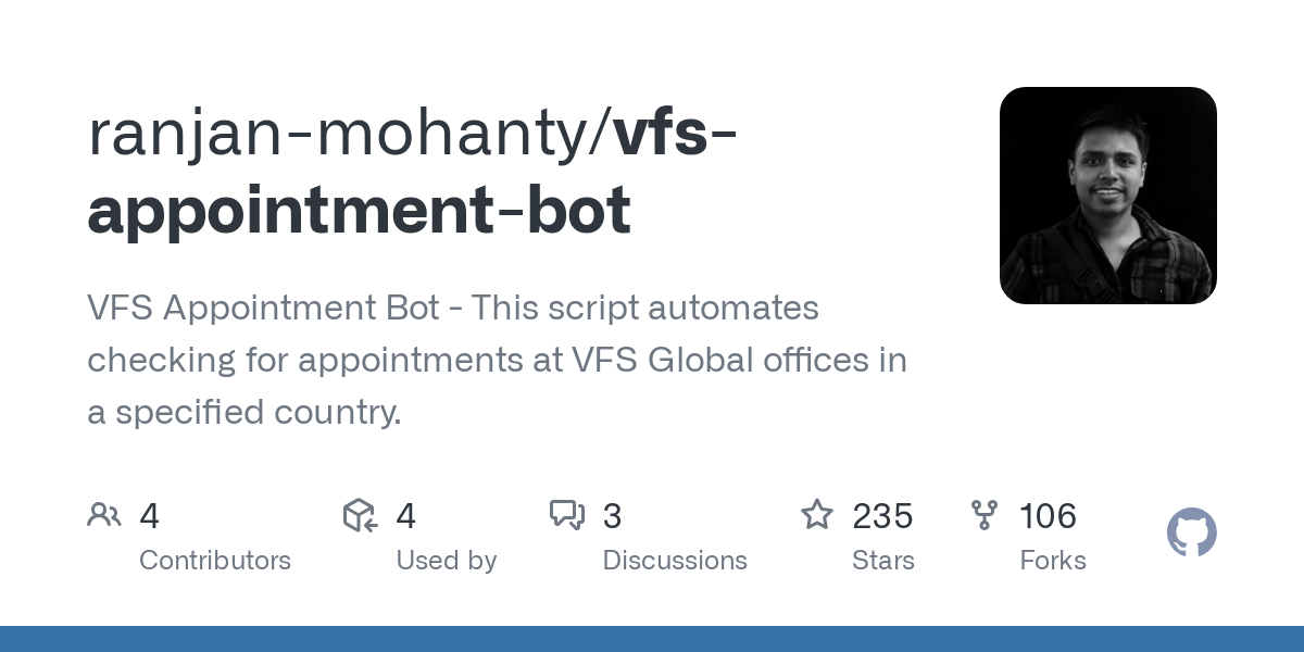 vfs appointment bot