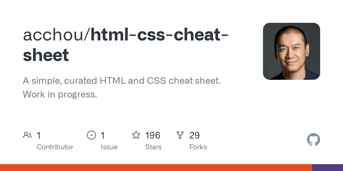 html css cheat sheet