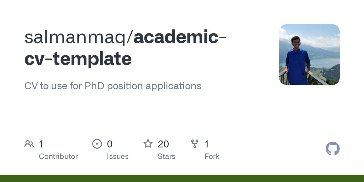 academic cv template