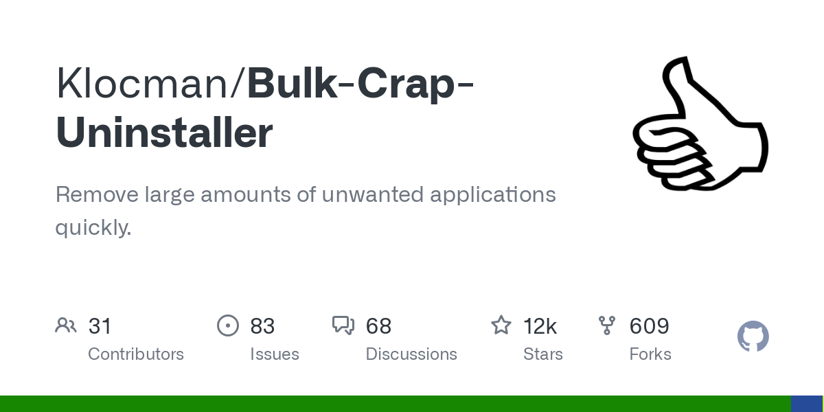 Bulk Crap Uninstaller