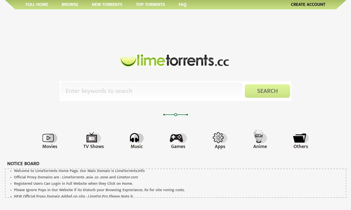 พร็อกซี Limetorrents