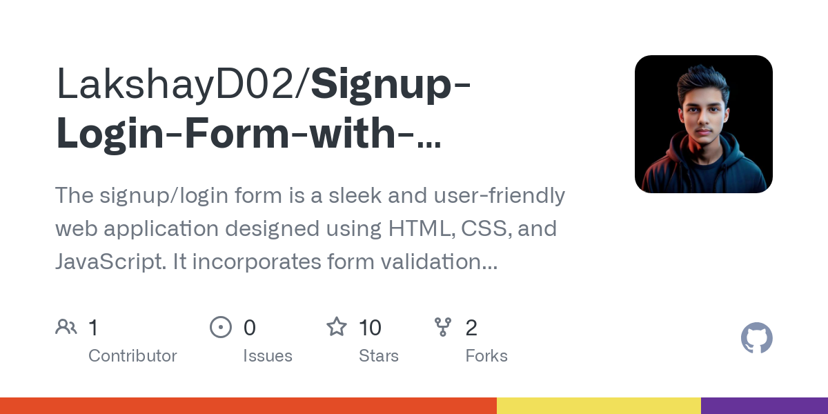 Signup Login Form with Validation