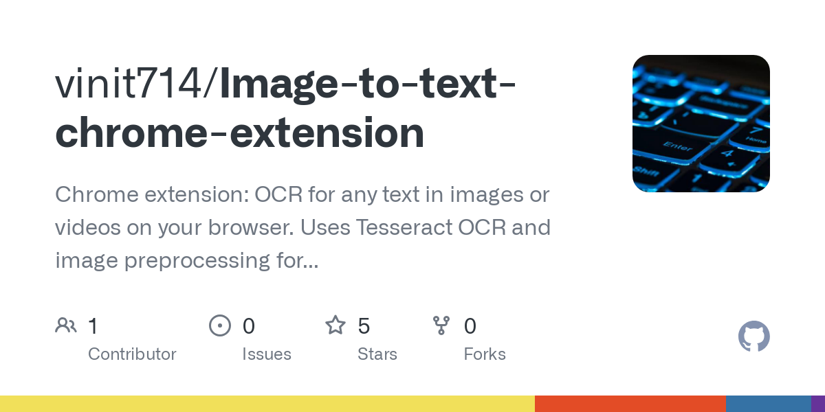 Image to text chrome extension