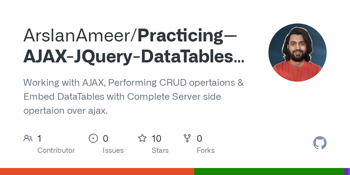 Practicing  AJAX JQuery DataTables ServerSide