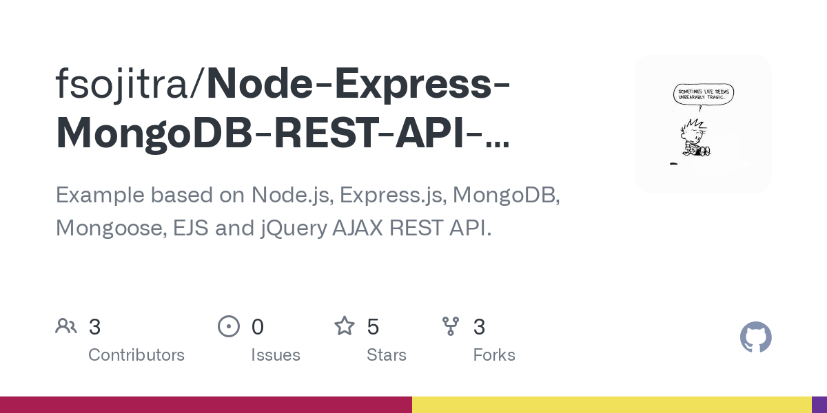 Node Express MongoDB REST API jQuery AJAX