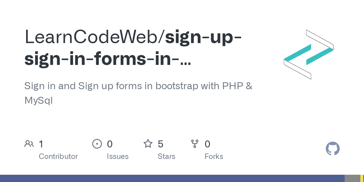 sign up sign in forms in bootstrap 4 with php mysql