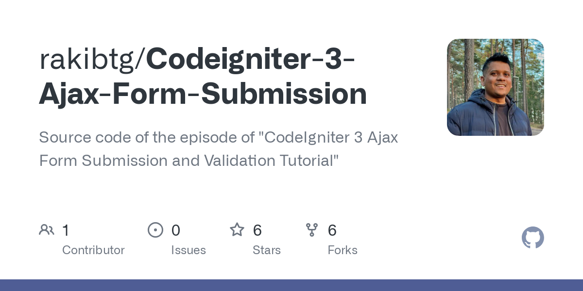 Codeigniter 3 Ajax Form Submission